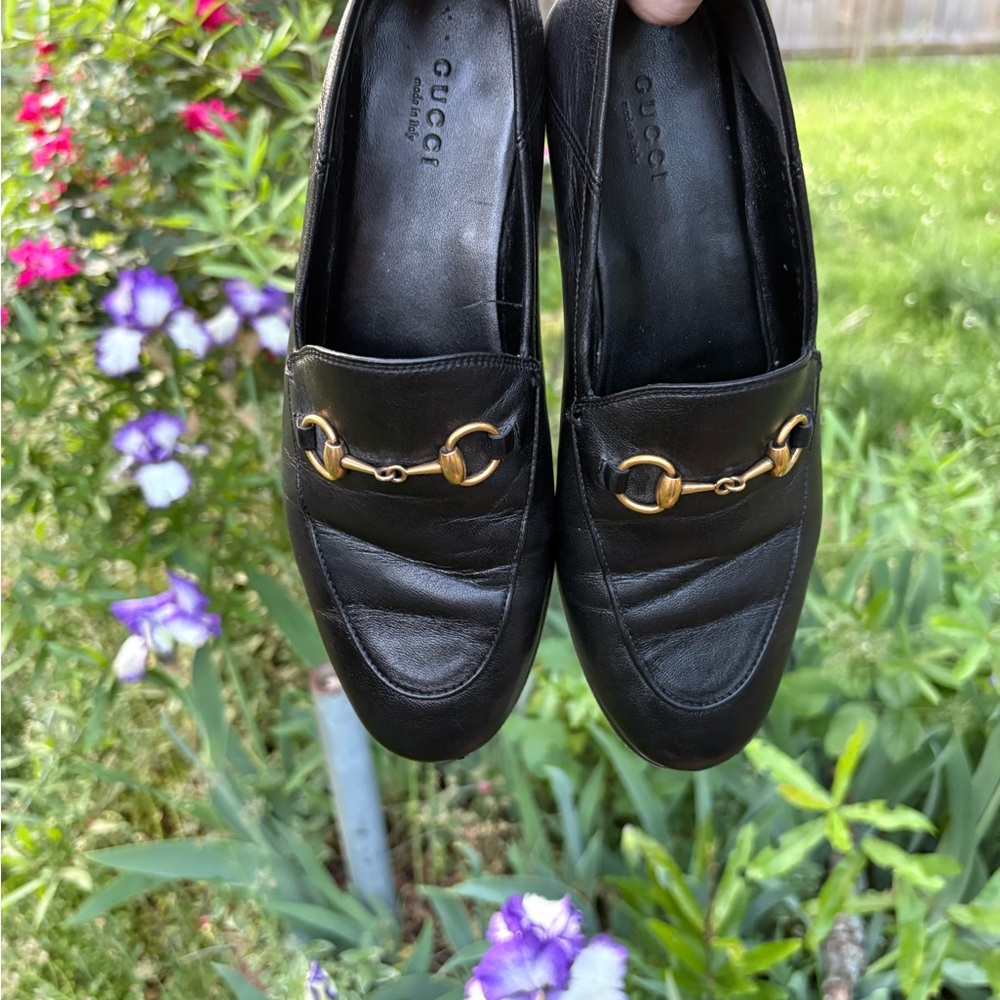 Gucci Women's Black Leather Loafers